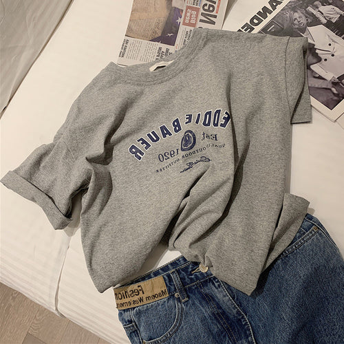 Femme Relaxed Fit Vintage Grafik T-Shirt Stilla