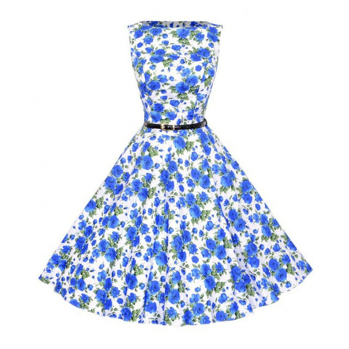 Damer Swing Kjole med Blomsterdesign og Bælte Stilla