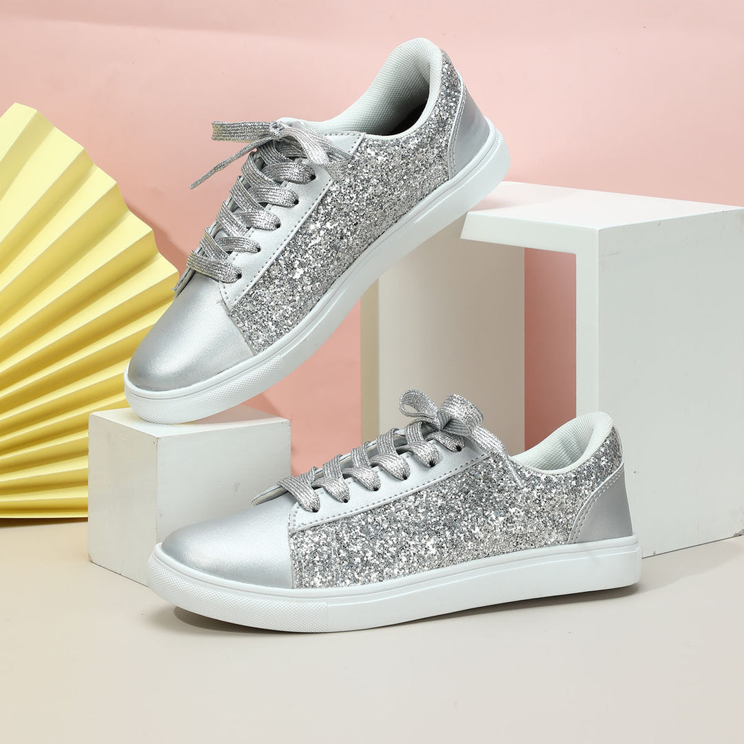 Damer Glitrende Fritidssneakers med åndbart inderfor Stilla