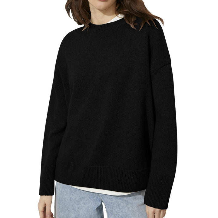Dame behagelig oversized pullover i hyggeligt strik Stilla
