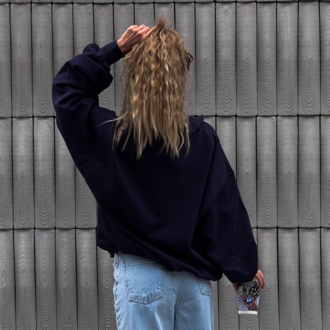 Kvinders afslappede zip sweatshirt i urban stil med logo print Stilla