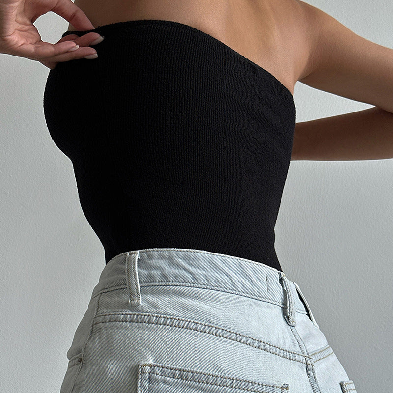 Femme Nahtlos Strik Camisole Top Stilla