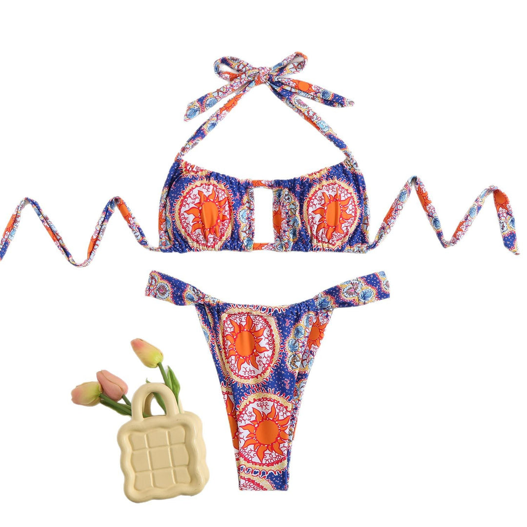Dame bikini-sæt med trendy paisley-mønster skovae