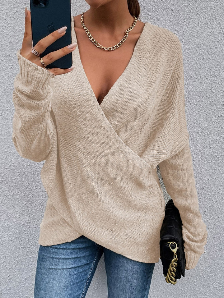 Kvinders afslappede V-hals sweater Stilla