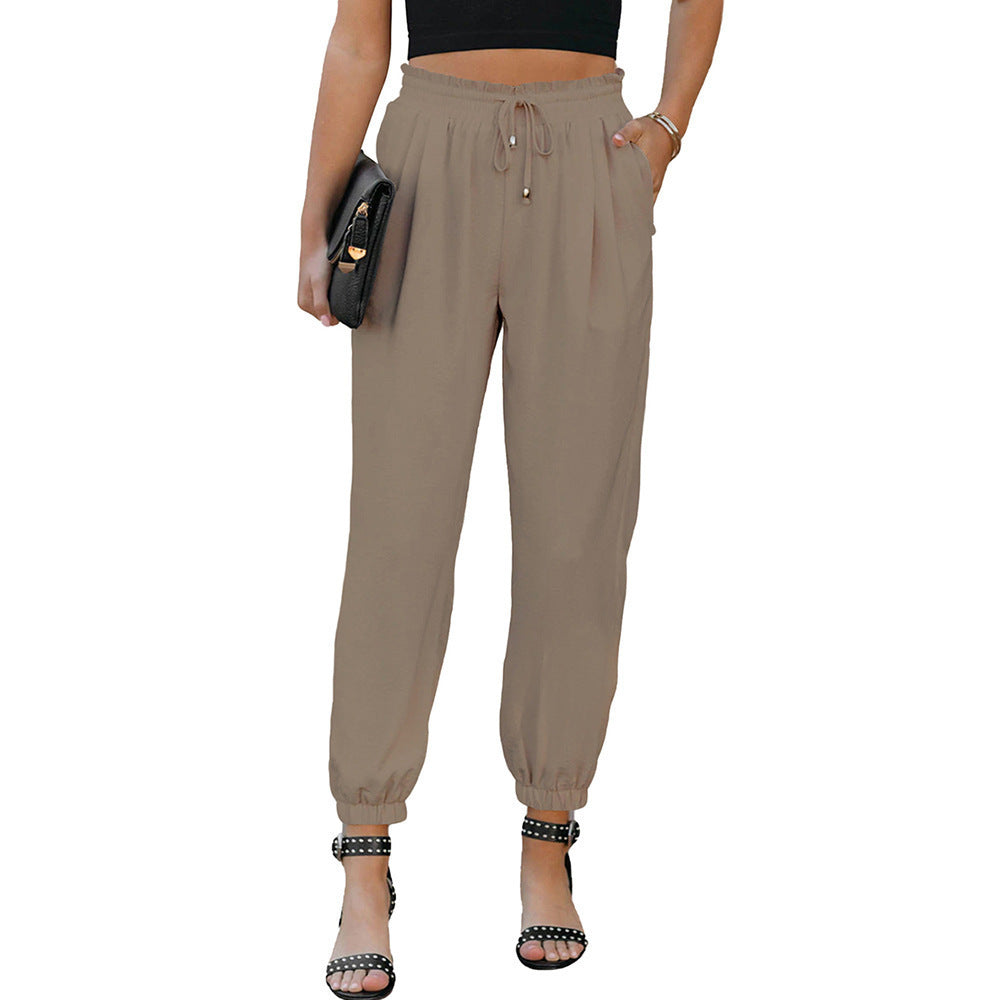 Dame Sporty Chino Bukser med elastisk Talje og Sidelommer Stilla