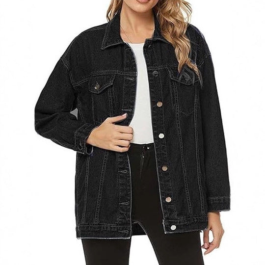 Kvinders afslappede denimjakke med oversized pasform Stilla