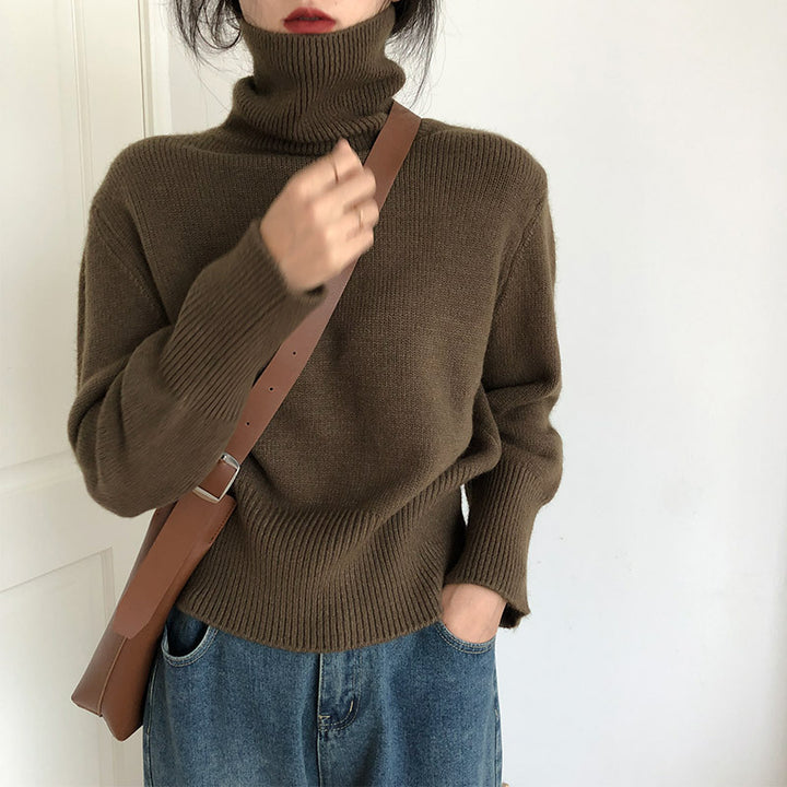 Femme Høj-Hals Lagdelt Strikpullover Stilla