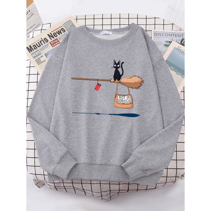 Kvinders sweatshirt med kreativ kat design Skovae