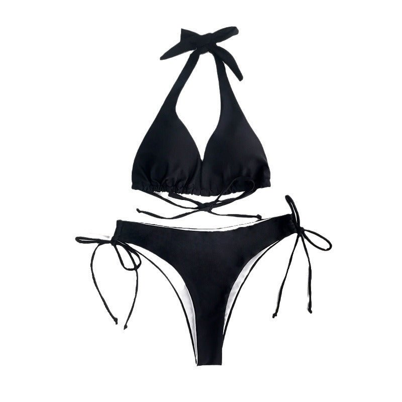 Damer Triangel-Bikini med høj komfort og legesyge bindebånd Skovae