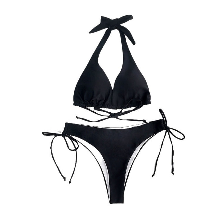 Damer Triangel-Bikini med høj komfort og legesyge bindebånd Skovae