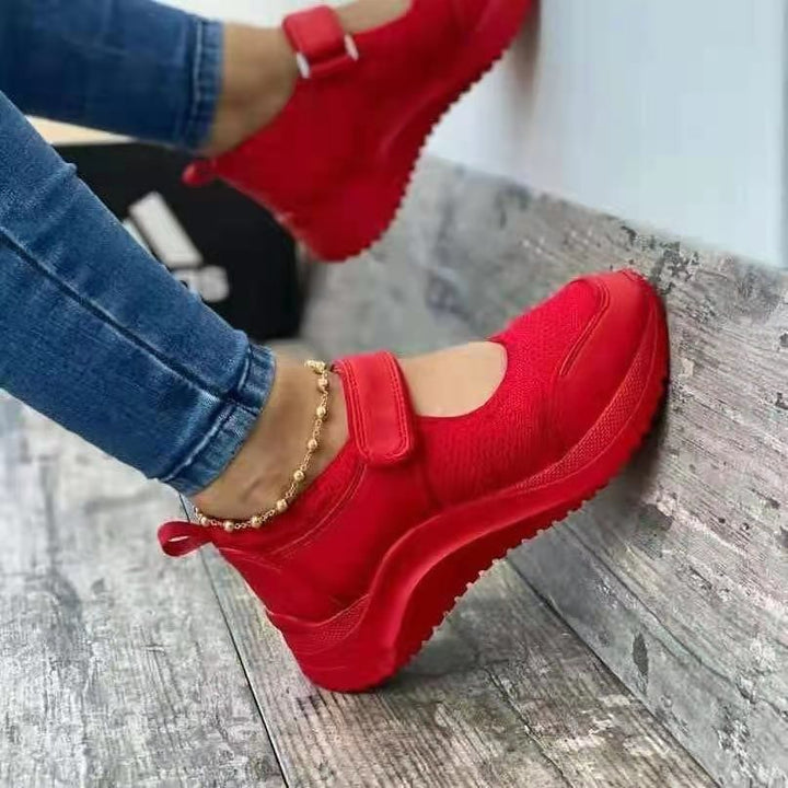 Dame Komfortable Sneakers med Velcro og åndbar overfladestruktur Stilla