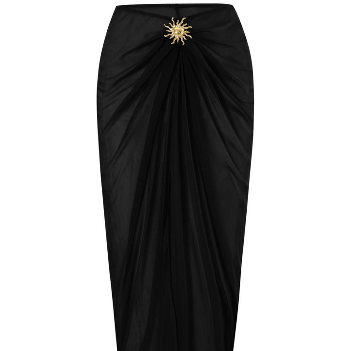 Dame badedragt med elegant drapering og matchende nederdel Stilla
