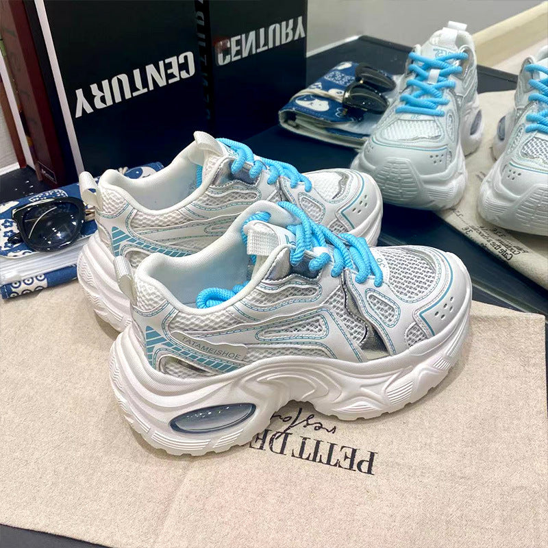 Dame let mesh sneakers i sporty design Stilla