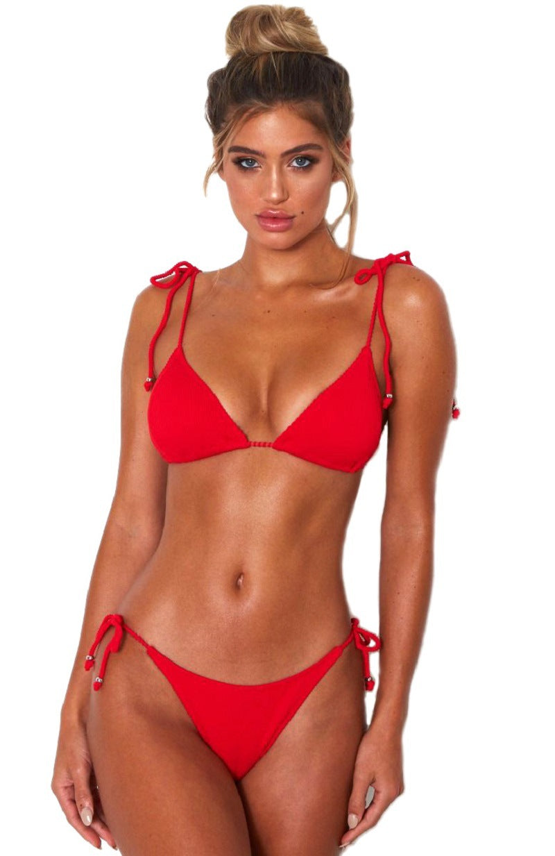Femme Justerbar Sidesnørret-Bikini-Sæt Stilla