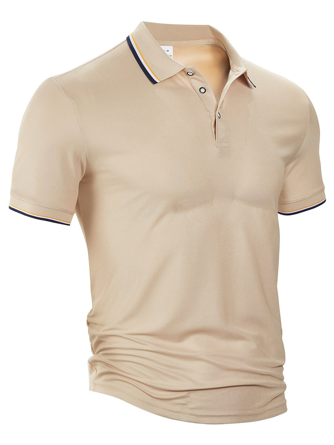 Herrer nan klassisk polo shirt lavet af piqué med kontraststriber ved kraven Skovae