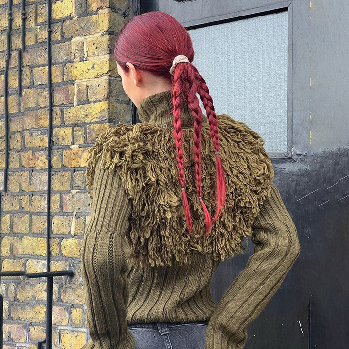 Femme Cozy Fuzzy Strik Zip-Kardigan Stilla