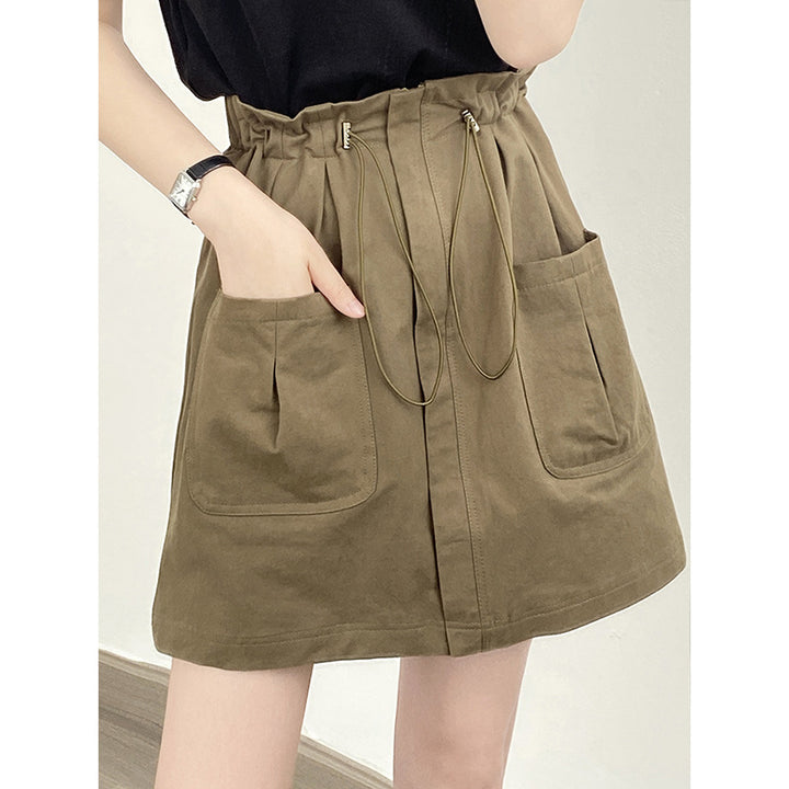 Dame moderner shorts nederdel med snortræk Stilla