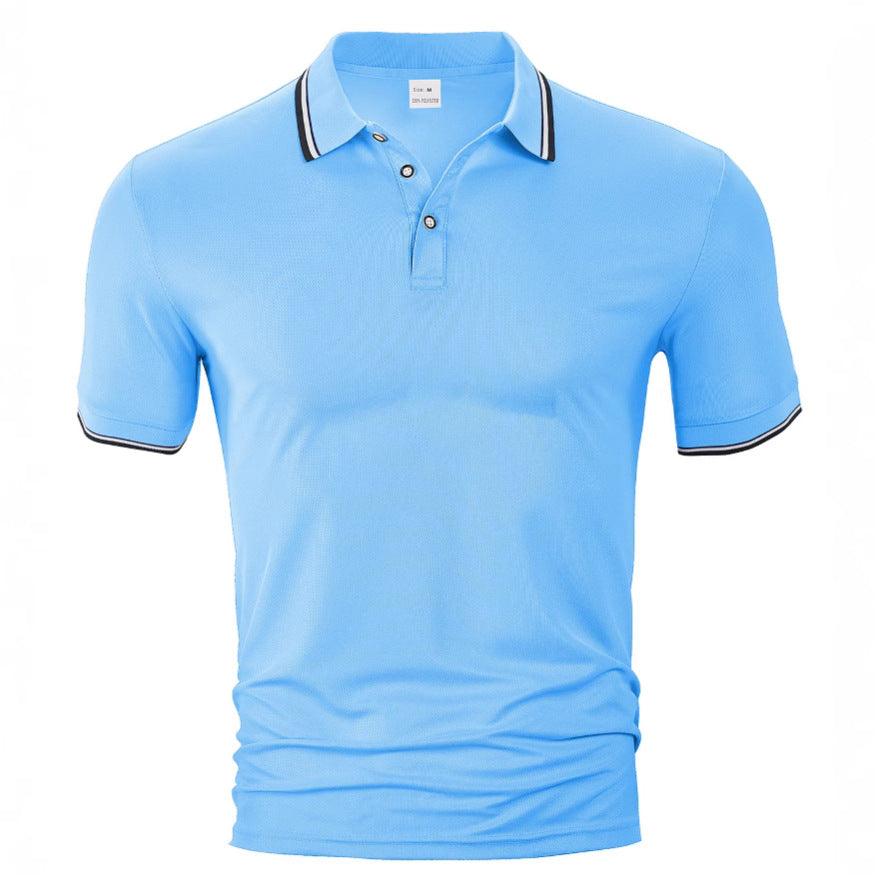 Herrer nan klassisk polo shirt lavet af piqué med kontraststriber ved kraven Skovae