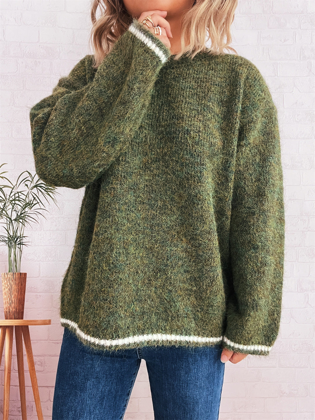 Dames Cozy Knit Sweater med Blødt Materiale og Afslappet Pasform Stilla