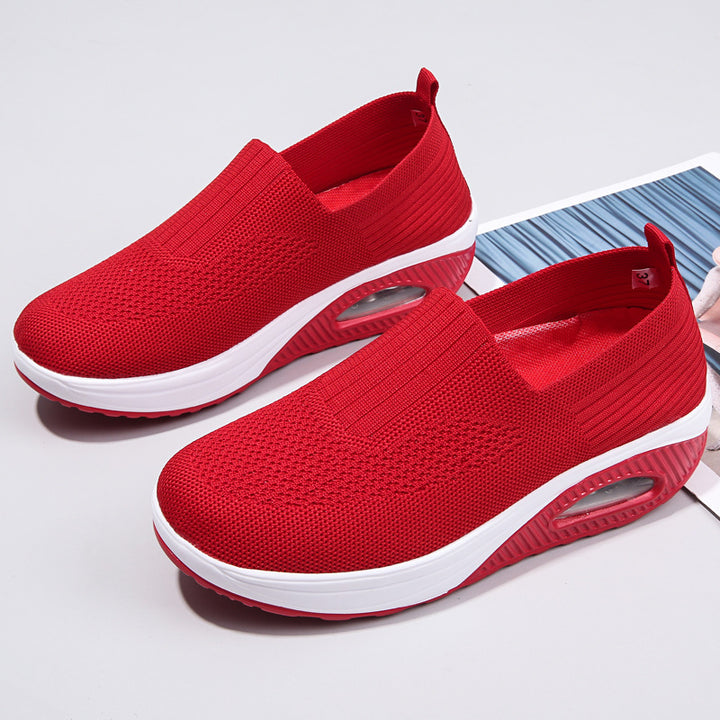 Dame åndbare Slip-On sneakers med støddæmpende sål og fleksibel pasform Stilla