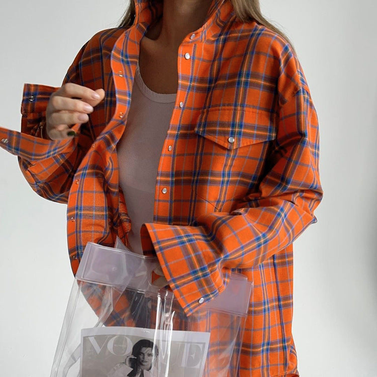 Dame ternet skjorte i casual oversize-snit Stilla