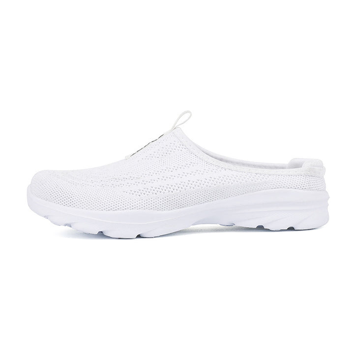 Dame nan strikket mule-sneaker med åben hælkant, elastisk indgang og polstret sål Skovae