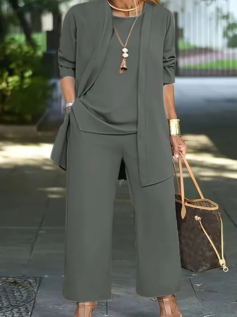 Dame trendy to-delt sæt med løs pasform og moderne blazer Stilla