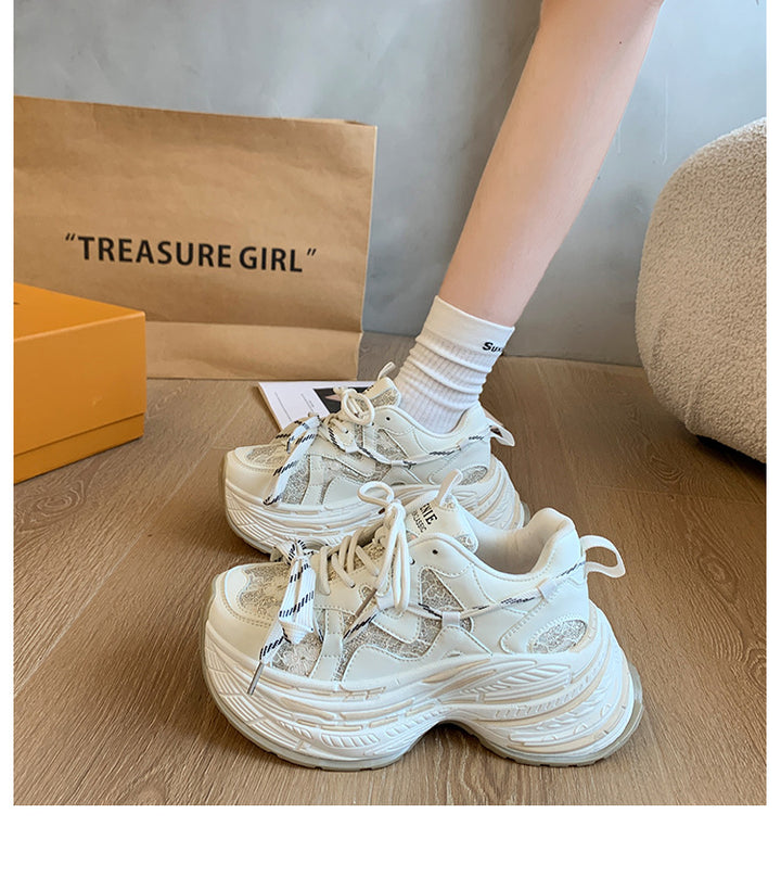 Dame Chunky Sneakers i moderne design med åndbart mesh-overflade Stilla