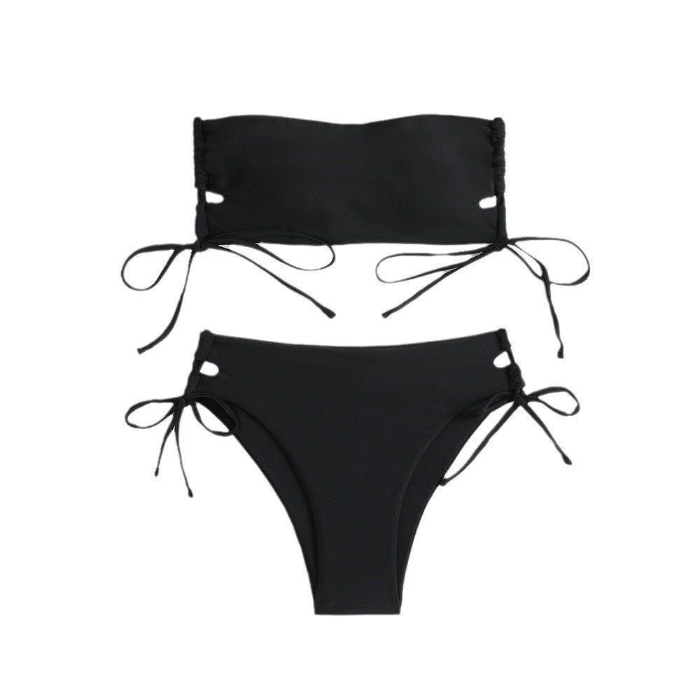 Dame Bandeau Stil Justerbar Bikini Sæt Stilla