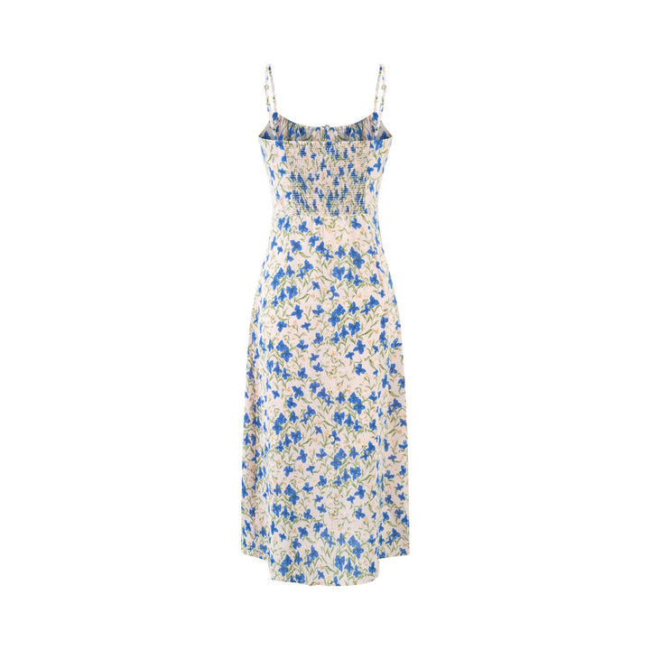 Dame Maxikjole med blomstret design og justerbare stropper Stilla