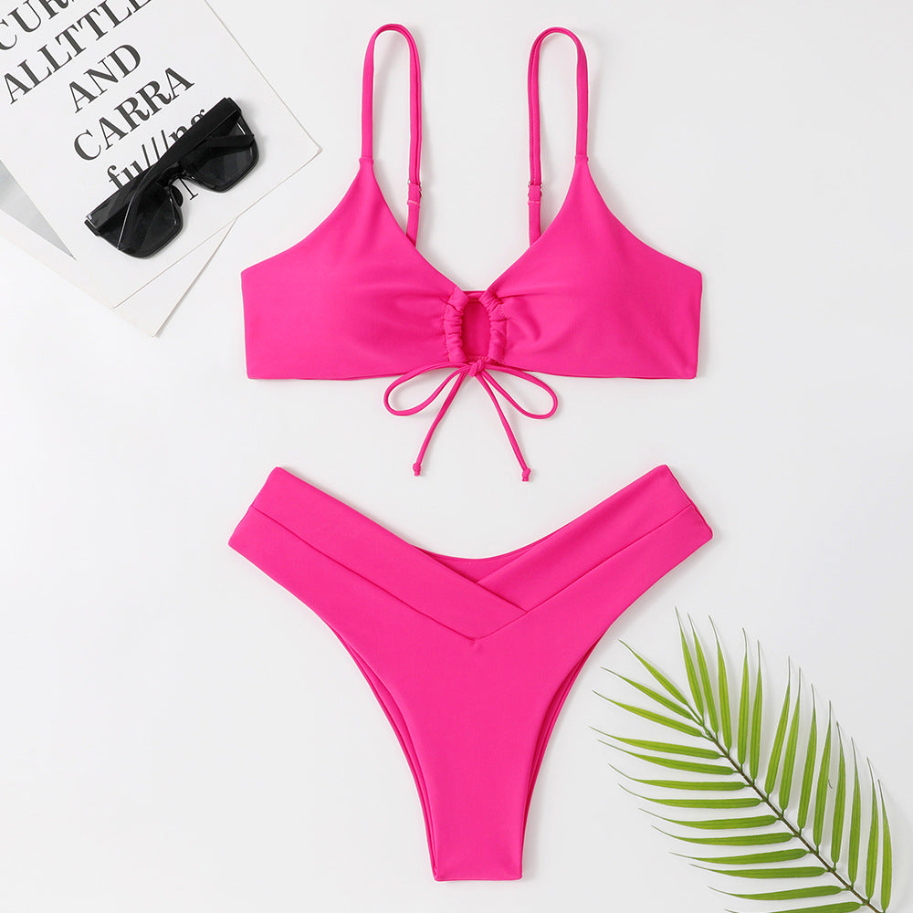 Dame stilfuld Cut-Out Bindefront Bikini Sæt Stilla