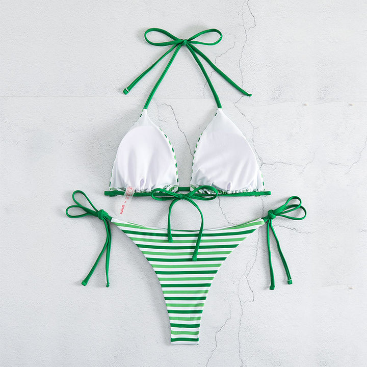 Damer Triangel-Bikini med justerbare bindebånd Skovae