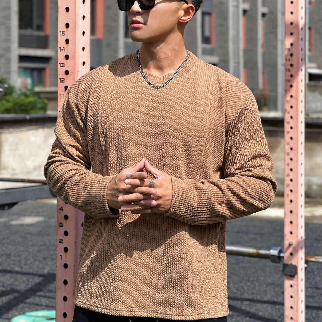 Herre Stilede Sweatshirt med struktureret design og moderne detaljer Stilla