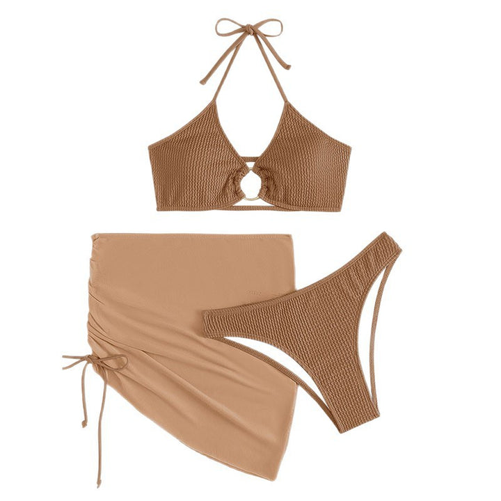 Dame Bikini-sæt med raffineret omslagsskjørt Skovae