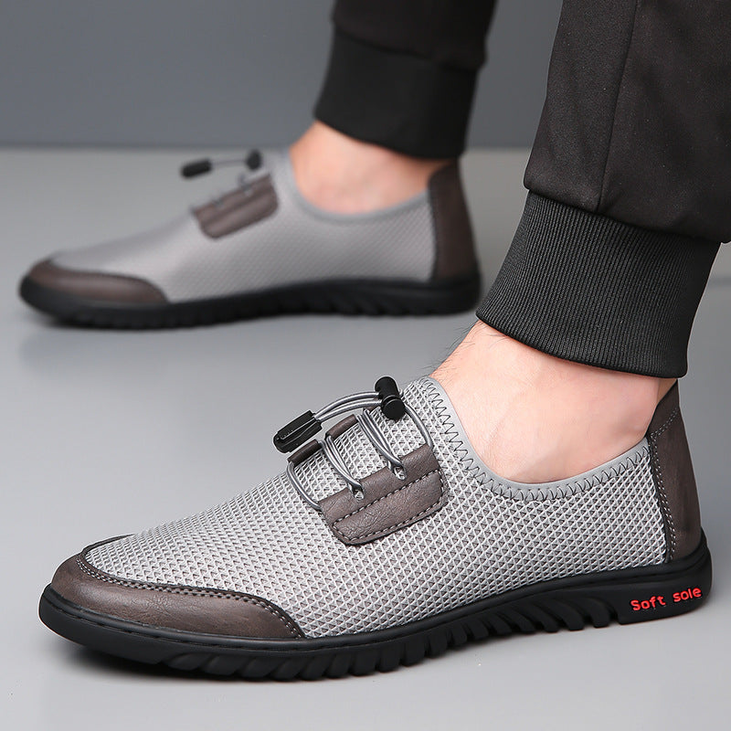 Herrer Åndbare Fritids-Sneakers med fleksibelt netdesign og skridsikker sål Stilla