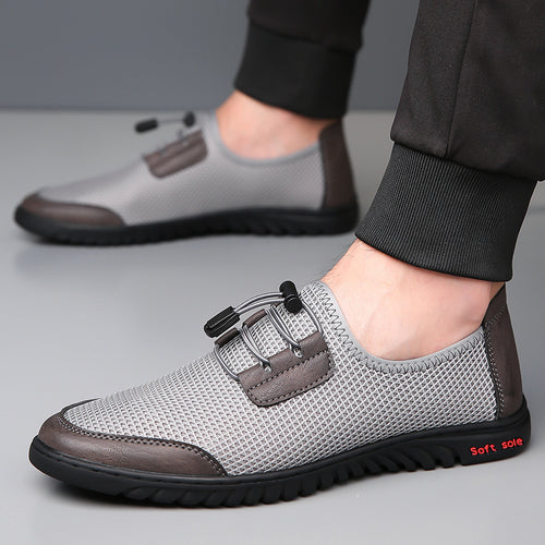 Herrer Åndbare Fritids-Sneakers med fleksibelt netdesign og skridsikker sål Stilla