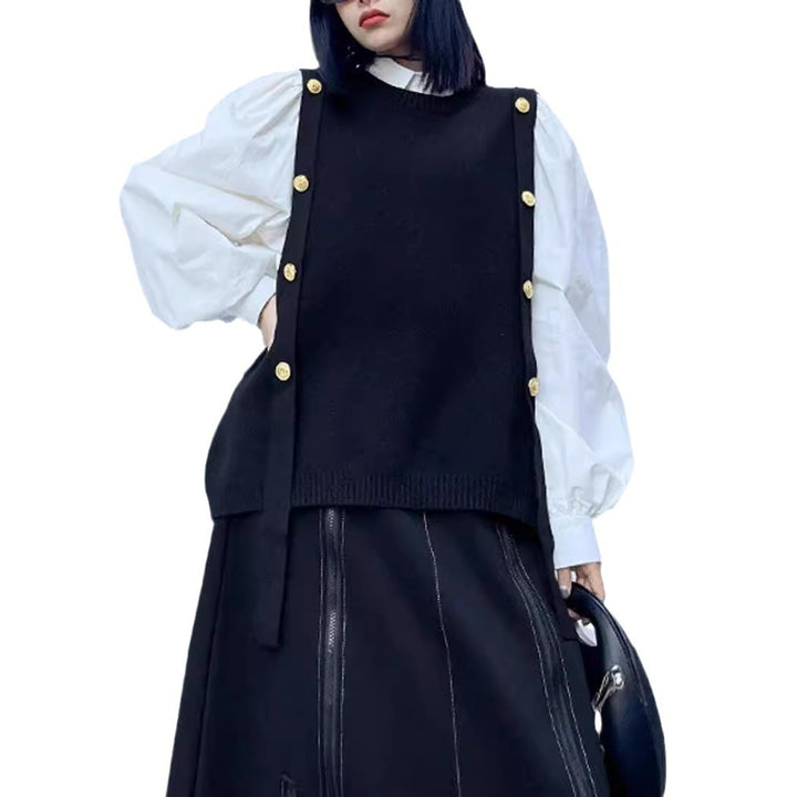 Dame Høj-Style Striktrøje Vest Stilla