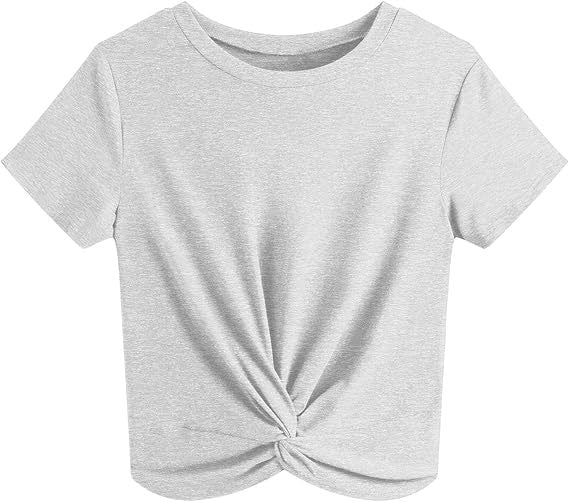 Dame kortærmet T-shirt med knude Stilla