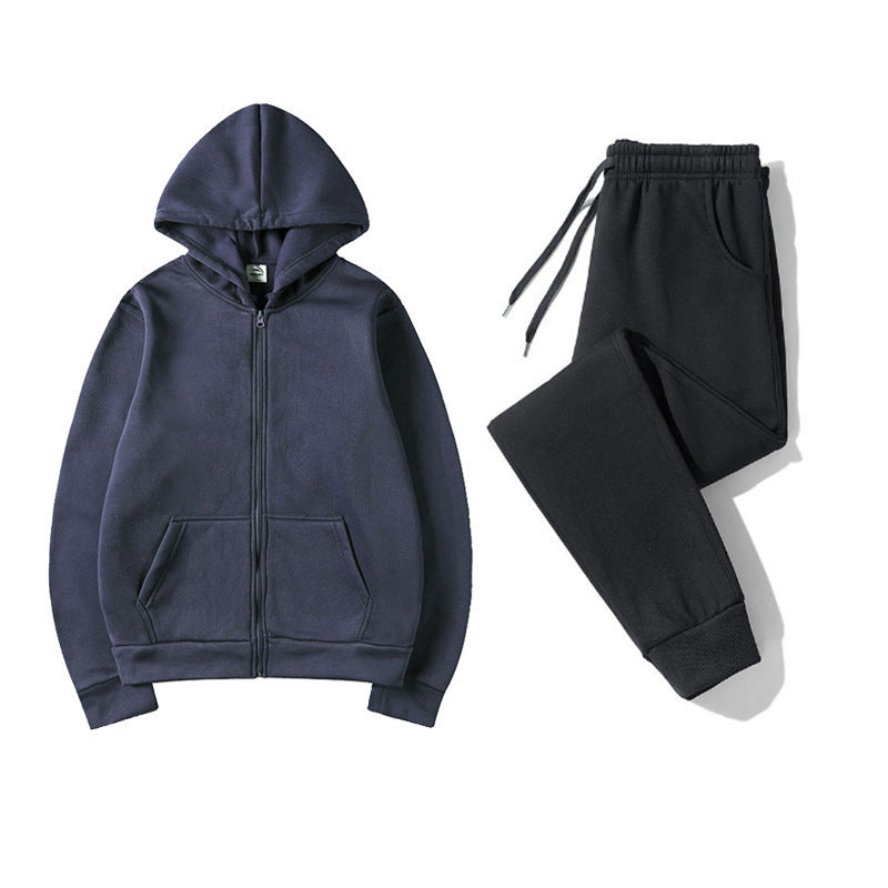 Kvinders sporty hoodie sæt med praktisk lynlås og elastisk talje Skovae