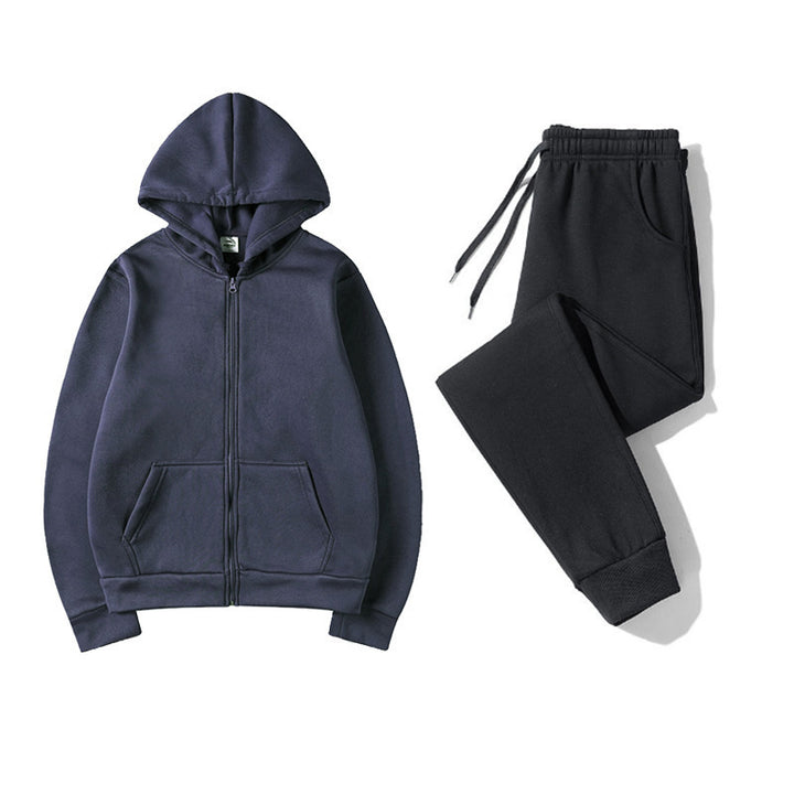 Kvinders sporty hoodie sæt med praktisk lynlås og elastisk talje Skovae
