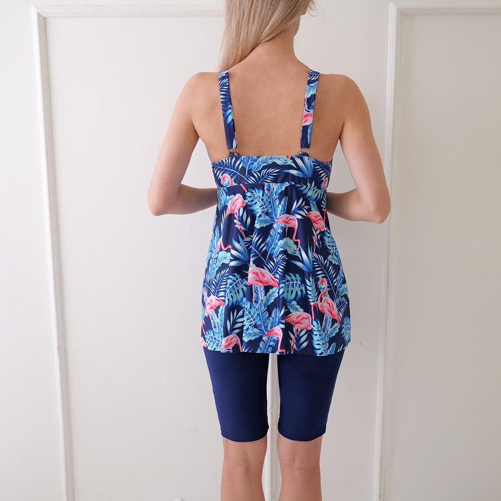 Dame sportlig Tankini med elegant sideskæring og komfortable shorts Stilla