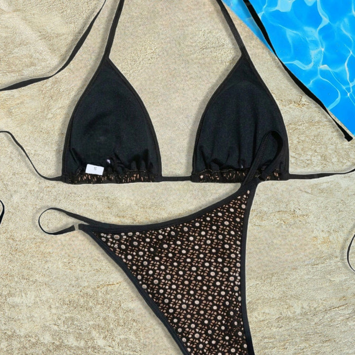 Dame Triangel-Bikini-Sæt med raffinerede detaljer Skovae