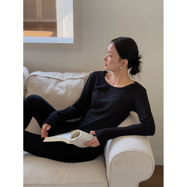 Dame leggings sæt med langærmet overdel og åndbart materiale Stilla