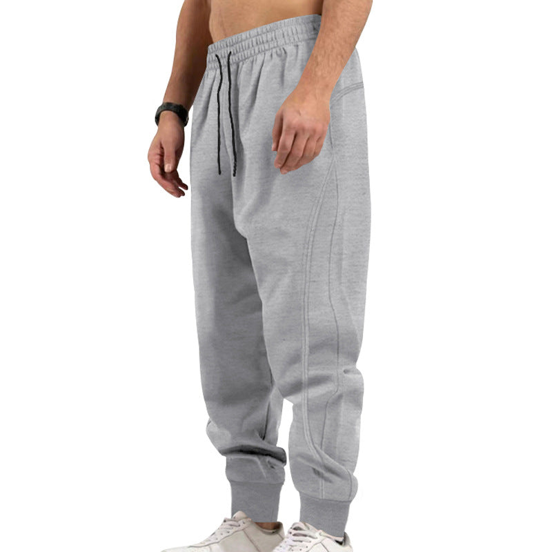 Herre sporty fritidsbukser med elastisk talje og sidelommer med lynlås Stilla