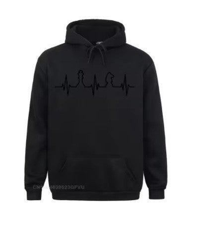 Kvinders Hoodie med Kreativt Skakmotiv Skovae