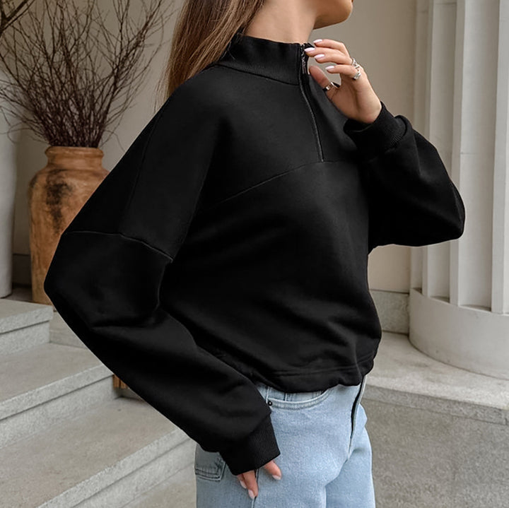 Damer Sporty Sweatshirt med lynlås Stilla