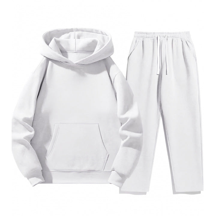 Kvinders Sweat Suit med Komfortabel Hættebluse og Praktiske Joggingbukser Skovae