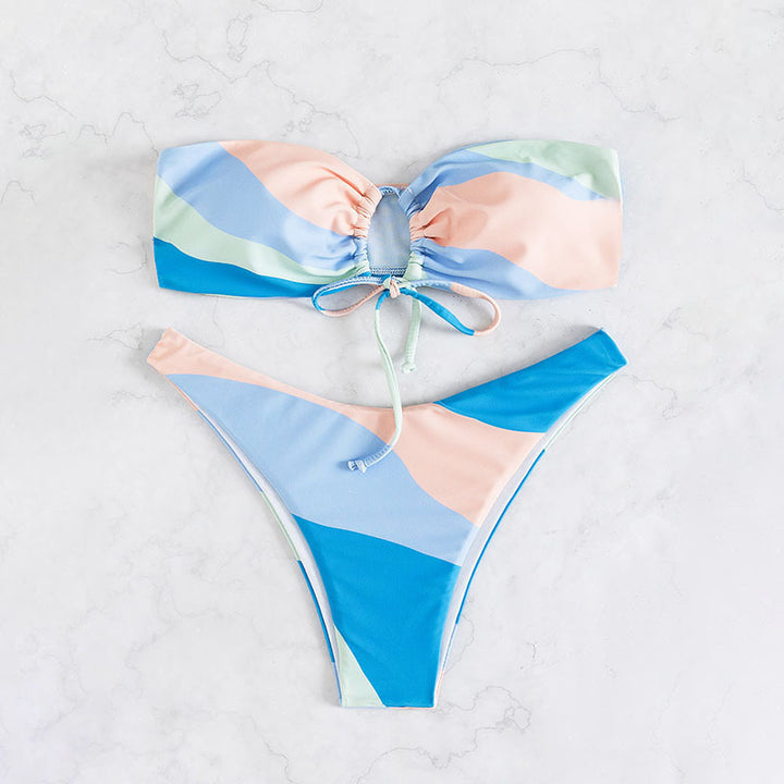 Dame bandeau-bikini med legende snit Skovae