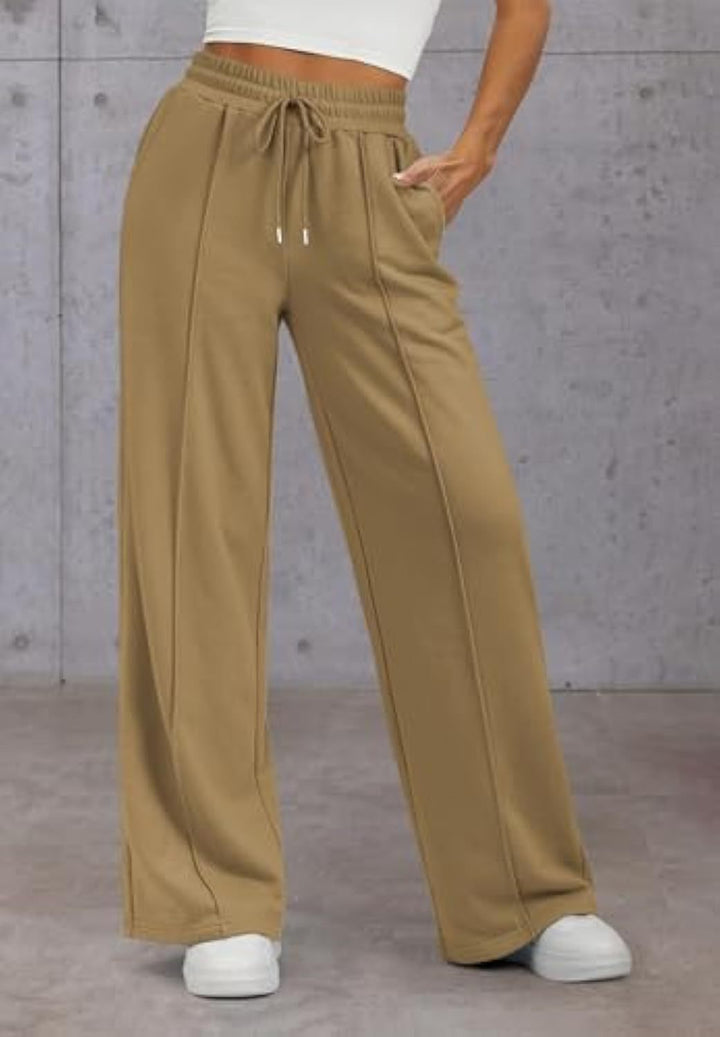 Dame Komfortabel Bred Sweatpants med elastisk talje og praktiske lommer Skovae
