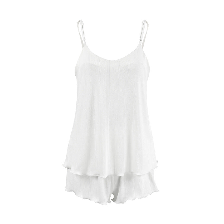Dame pyjamasæt med åndbart top og shorts Stilla